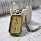 Bronze double movement, pocket watch necklace