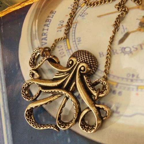 Retro Octopus necklace