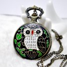Beautiful owl watch necklace