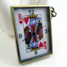 Poker pocket watch necklace