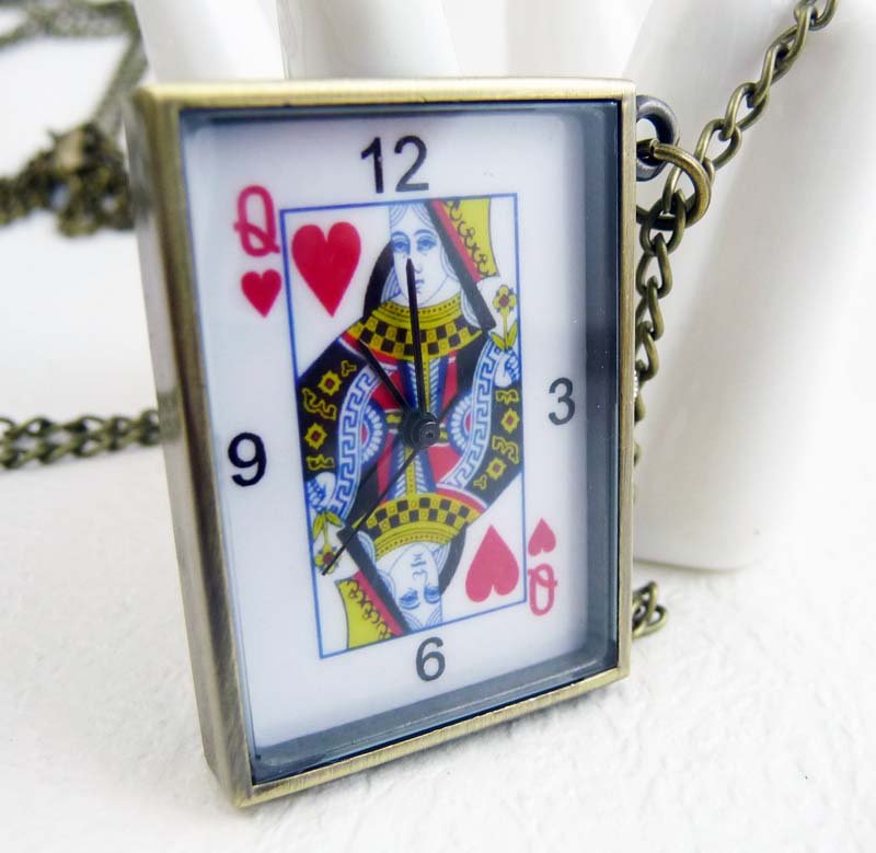 Poker pocket watch necklace BZ81