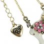 White Small elephant necklace