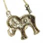 White Small elephant necklace