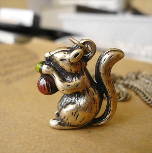 Cute little squirrel necklace
