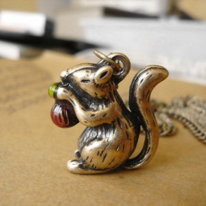 Cute little squirrel necklace