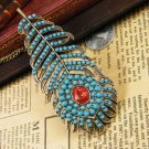 Beautiful peacock feather necklace