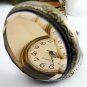 Brown mirror pocket watch necklace