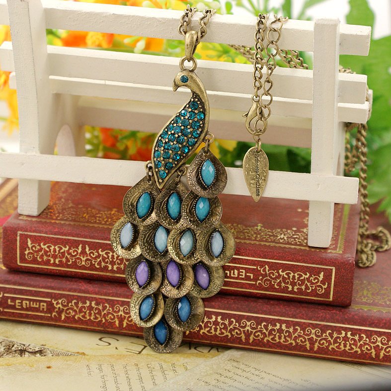 Beautiful peacock necklace