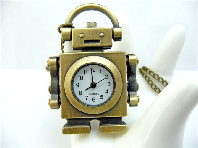 Robot Necklace pocket watch