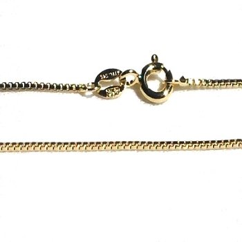925 Sterling Silver Vermeil 20 Inch 1.2 mm Box Neck Chain Necklace