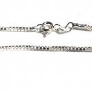 925 Sterling Silver 18 Inch 1.4mm wide Box Neck Chain Necklace
