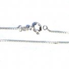 925 Sterling Silver 18 Inch 1.1mm wide Box Neck Chain Necklace