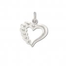 Sterling Silver Open Heart with Tiered Hearts Pendant