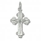 Sterling Silver Fluted Cross Pendant