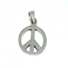 Sterling Silver 3/4 Inch Peace Sign Charm Pendant