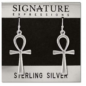 Sterling Silver Ankh Dangle Earring