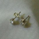 Sterling Silver CZ Cubic Zirconia 3mm Stud Earrings