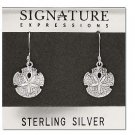 Sterling Silver Starfish in the sand dangle earrings