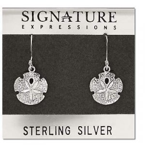 Sterling Silver Starfish in the sand dangle earrings