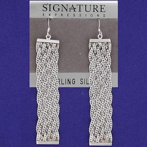 Sterling Silver Long Linked Dangle Earring
