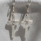 Sterling Silver Dangle Cross Earrings