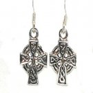 Sterling Silver Celtic Filigree Cross Dangle Earring