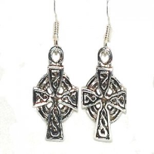 Sterling Silver Celtic Filigree Cross Dangle Earring