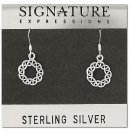 Sterling Silver Celtic Shield Knotted Filigree Earrings