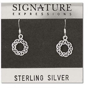 Sterling Silver Celtic Shield Knotted Filigree Earrings