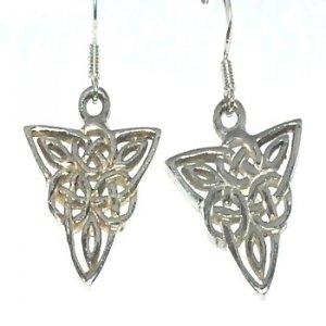 Sterling Silver Celtic Knotted Filigree Dangle Earring