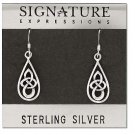 Sterling Silver Celtic Triquetra Drop Earrings