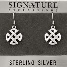 Sterling Silver Celtic Knot Filigree Cross Dangle Earring