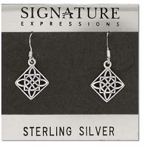 Sterling Silver Celtic knot Filigree Dangle Earring