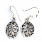 Sterling Silver Celtic knotted Shield Dangle Earrings