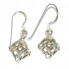 Sterling Silver Celtic Bowen Cross Knotted Circle Earrings