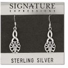 Sterling Silver Celtic Knot Tear Drop Dangle Earring
