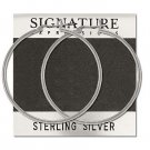 Sterling Silver Italian Catch Pin Catch Hoop Earrings
