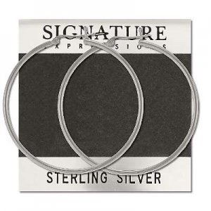 Sterling Silver Italian Catch Pin Catch Hoop Earrings