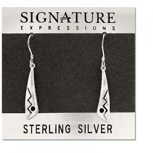 Sterling Silver Ligthning Bolt Drop Dangle Earring