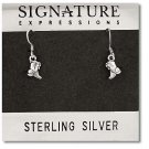 Sterling Silver Boots Dangle Earrings
