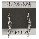 Sterling Silver Exotic Wispy Genie Rising Dangle Earrings
