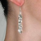 Sterling Silver Earring with clear disc Dangles