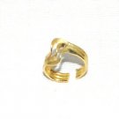 Body Art - Ear Clip - Sterling Silver Vermeil Gold Overlay Ear Cuff