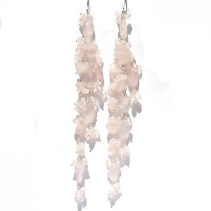 Sterling Silver Rainbow Moonstone Long Dangle Earrings