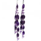 Sterling Silver Amethyst Long Dangle Earrings