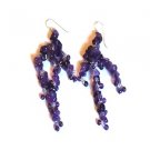 Sterling Silver Long Amethyst Dangle Earrings