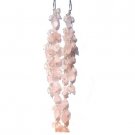 Sterling Silver Rose Quartz Long Dangle Earrings