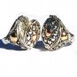 Sterling Silver Bali Poison Ring with Layered 18k gold accents