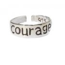 925 Sterling Silver Toe Ring Courage
