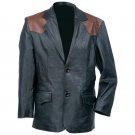 Rocky Mountain Hides™ Western-Style Solid Genuine Cowhide Leather Sport Jacket